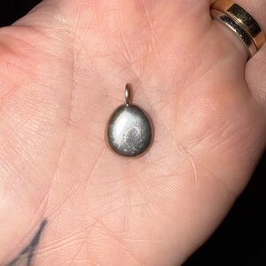 GLDN Sterling Silver Worry Stone Pendant